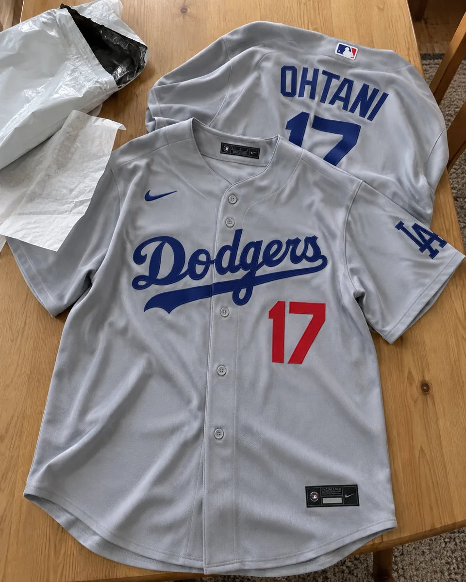 Los Angeles Dodgers Shohei Ohtani Nike Gray Road Stadium Jersey