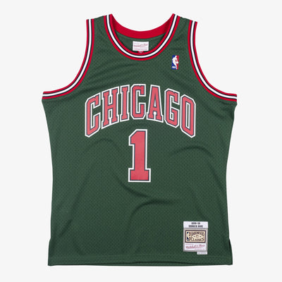 Chicago Bulls Mitchell & Ness Go-Green Swingman Jersey Derrick Rose 2008-09