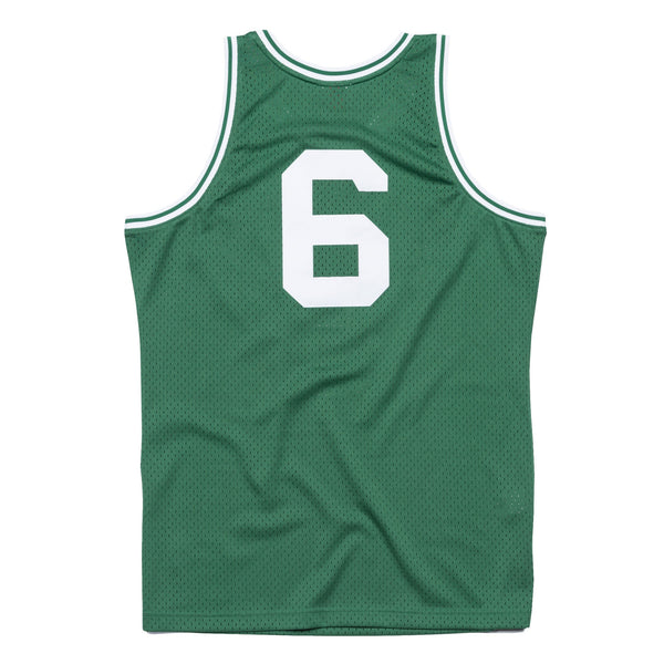Boston Celtics Bill Russell 1962 Hardwood Classics Road Swingman Jersey By Mitchell & Ness - Kelly Green -