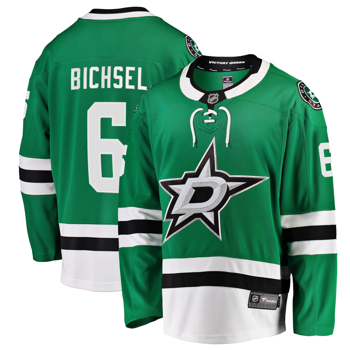 Dallas Stars Lian Bichsel Fanatics Kelly Green Home Breakaway Jersey