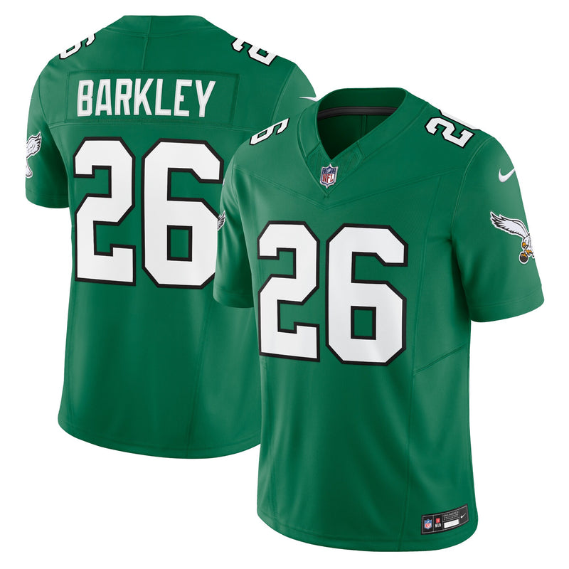 Philadelphia Eagles Saquon Barkley Kelly Green jersey – view 1