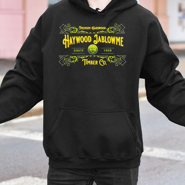 Haywood Jablowme Timber Co. Hoodie | Funny Woodworker Graphic Design | Premium Cotton Blend | Gift For Men And Women Who Love