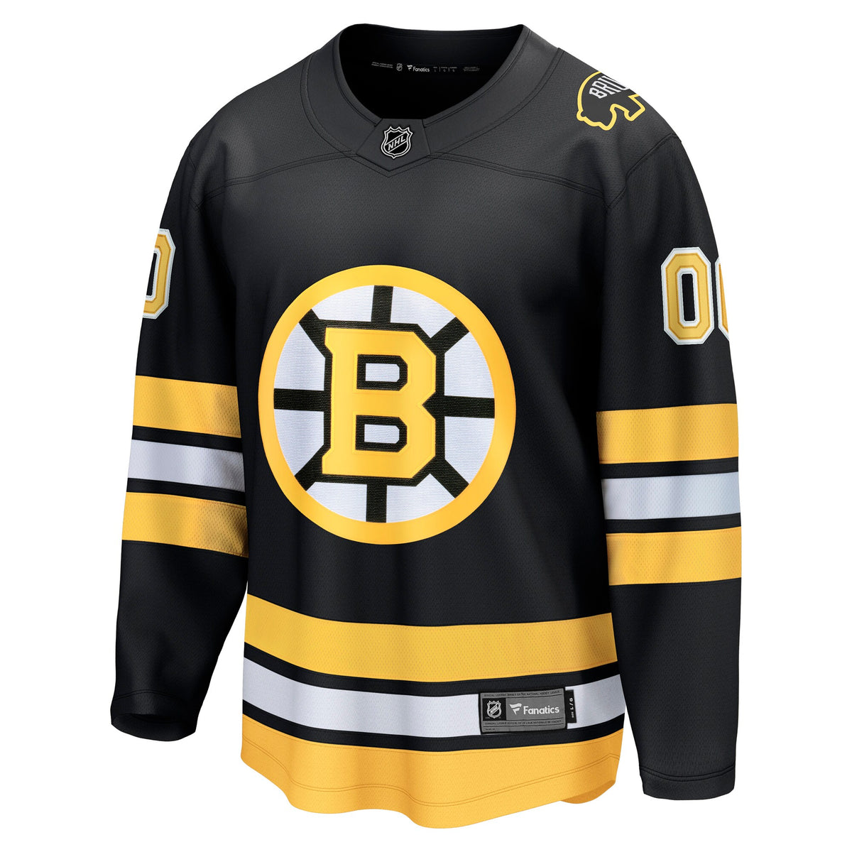 Boston Bruins Fanatics Black Home Breakaway Custom Jersey