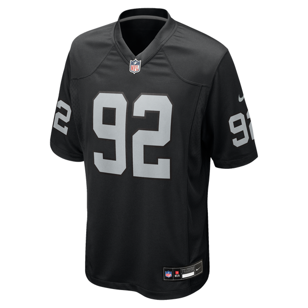 Las Vegas Raiders JJ Pegues Nike Black Team Game Jersey