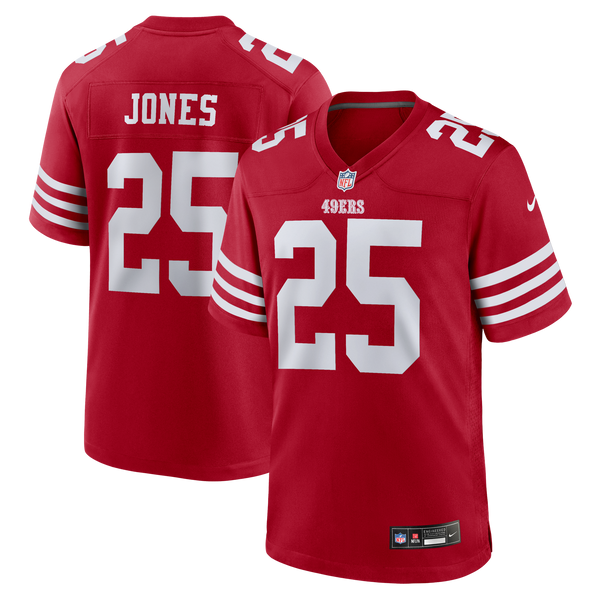 San Francisco 49ers Jack Jones Nike Scarlet Team Game Jersey