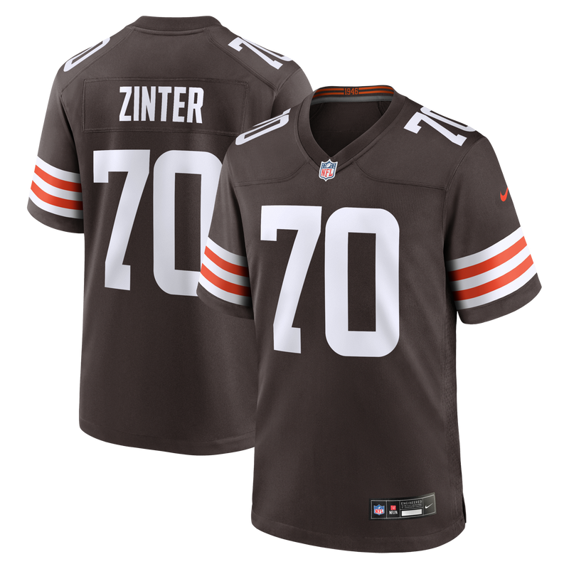 Cleveland Browns Zak Zinter Brown jersey – view 1