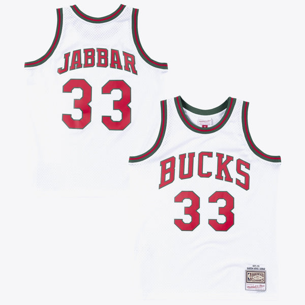 Milwaukee Bucks Mitchell & Ness Kareem Abdul-Jabbar 1971 Swingman Authentic Jersey - White