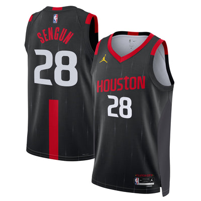 Houston Rockets Jordan Brand Replica Statement Edition Swingman Jersey - Black - Alperen Sengun -