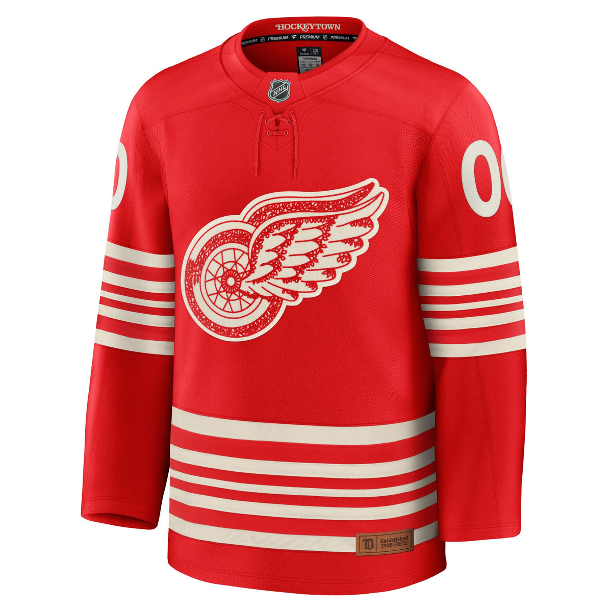Detroit Red Wings Fanatics Red Centennial Premium Custom Jersey