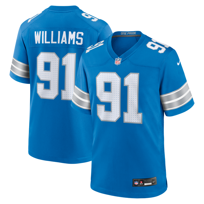 Detroit Lions Tyleik Williams Blue jersey – view 1