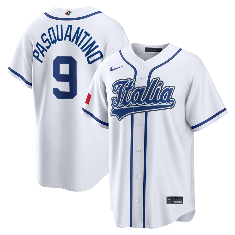 Italy Baseball Vinnie Pasquantino Nike White 2026 World Baseball Classic Home Stadium Jersey