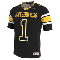Southern Miss Golden Eagles GameDay Greats Lightweight Collegiate Football Blackout Fashion Jersey - Black
