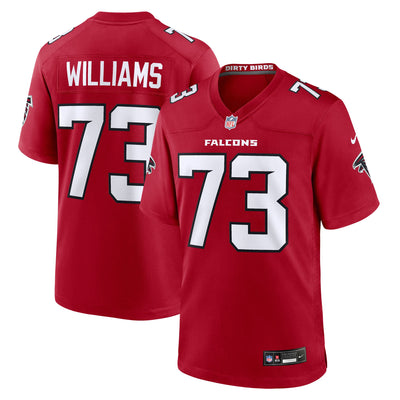 Atlanta Falcons Cameron Williams Nike Red Team Game Jersey
