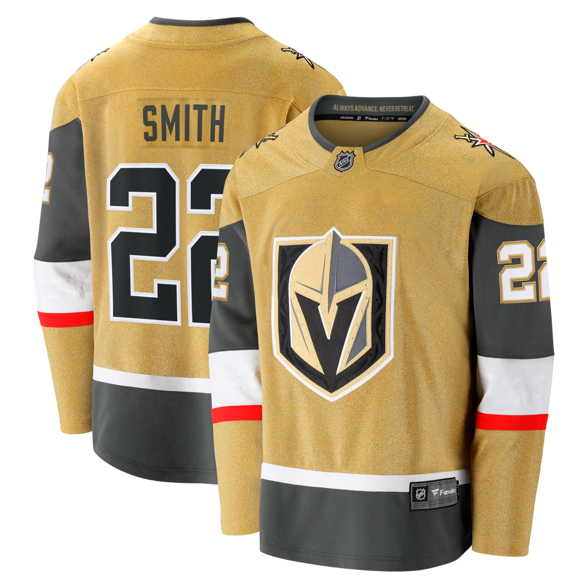 Vegas Golden Knights Cole Smith Fanatics Gold Home Breakaway Jersey