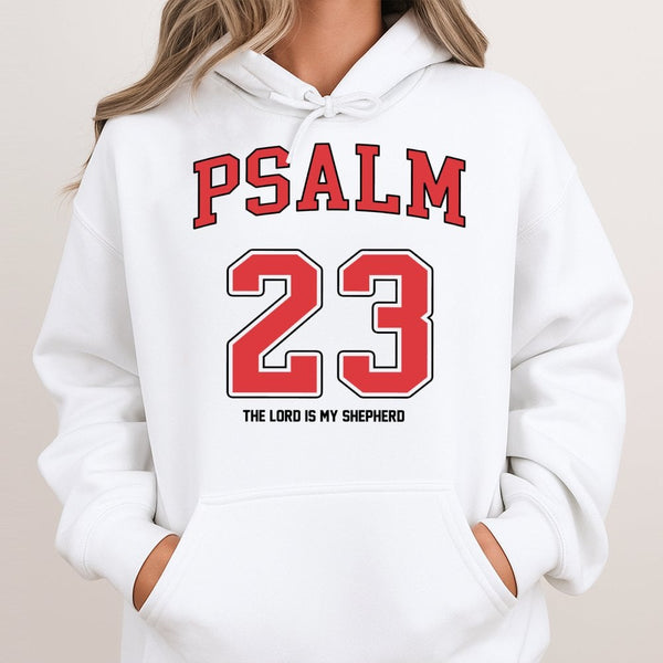 Psalm 23 Hoodie | The Lord Is My Shepherd Verse | Premium Christian Faith Apparel | Religious Gift for Men and Women