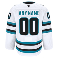 San Jose Sharks Fanatics White Away Authentic Pro Custom Jersey