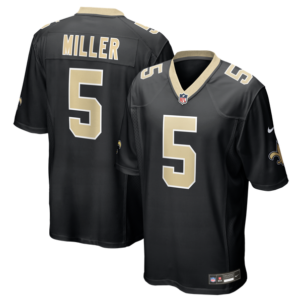 New Orleans Saints Kendre Miller Nike Black Team Game Jersey