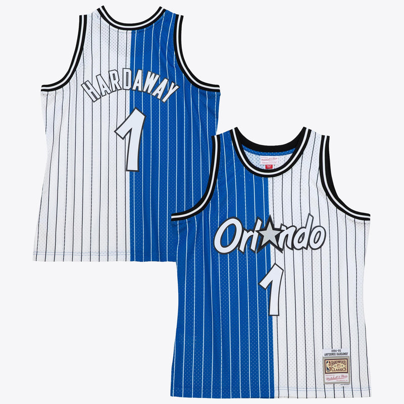 Orlando Magic Mitchell & Ness Anfernee Hardaway 1994 Split Swingman Jersey - Blue/White