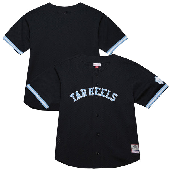 North Carolina Tar Heels Mitchell & Ness On The Clock Full-Button Fashion Jersey - Black
