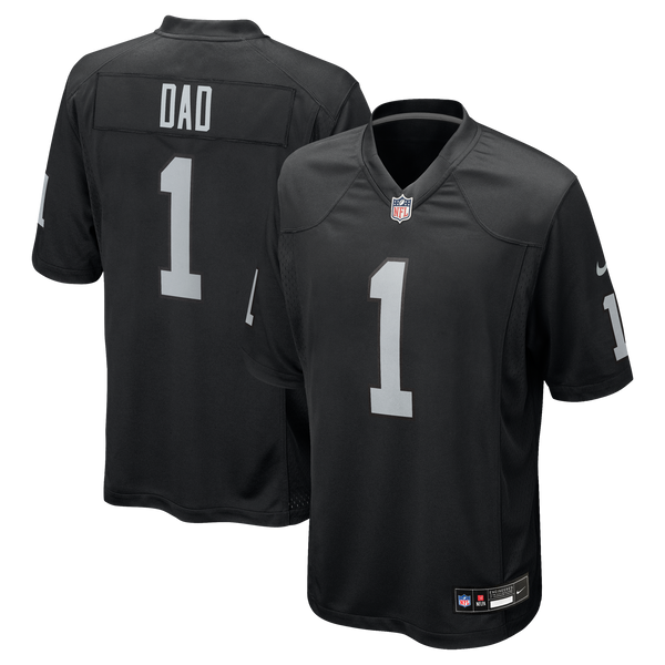 Las Vegas Raiders Number 1 Dad Nike Black Game Jersey