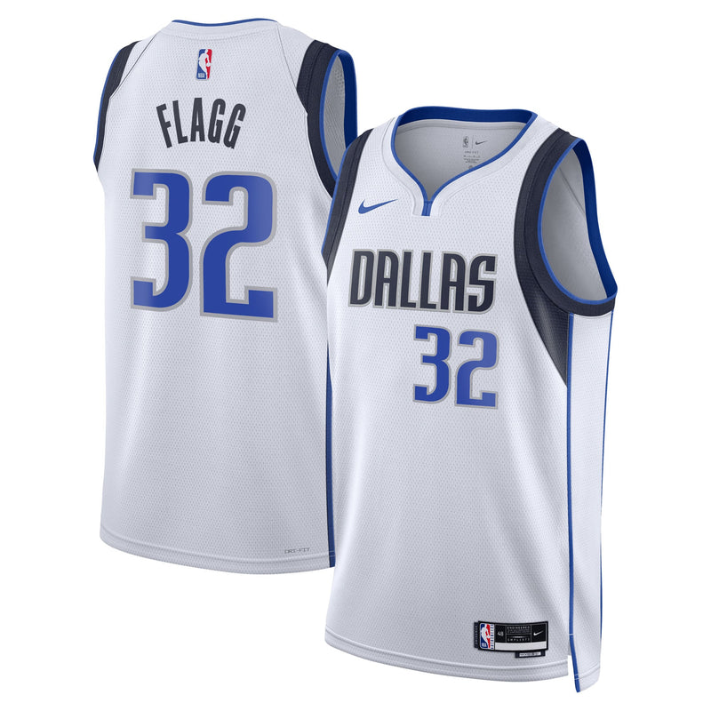 Dallas Mavericks Nike Association Edition Swingman Jersey NBA 2025 First Round Draft Pick - White - Cooper Flagg -