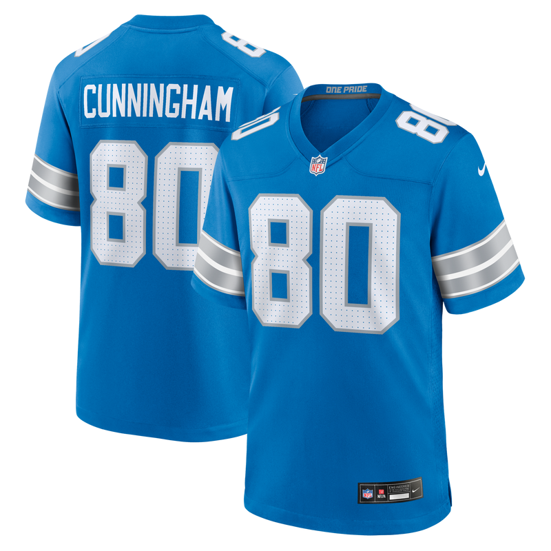 Detroit Lions Malik Cunningham Blue jersey – view 1