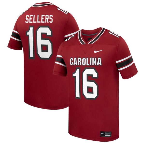 LaNorris Sellers South Carolina Gamecocks Nike Game Football Jersey - Garnet