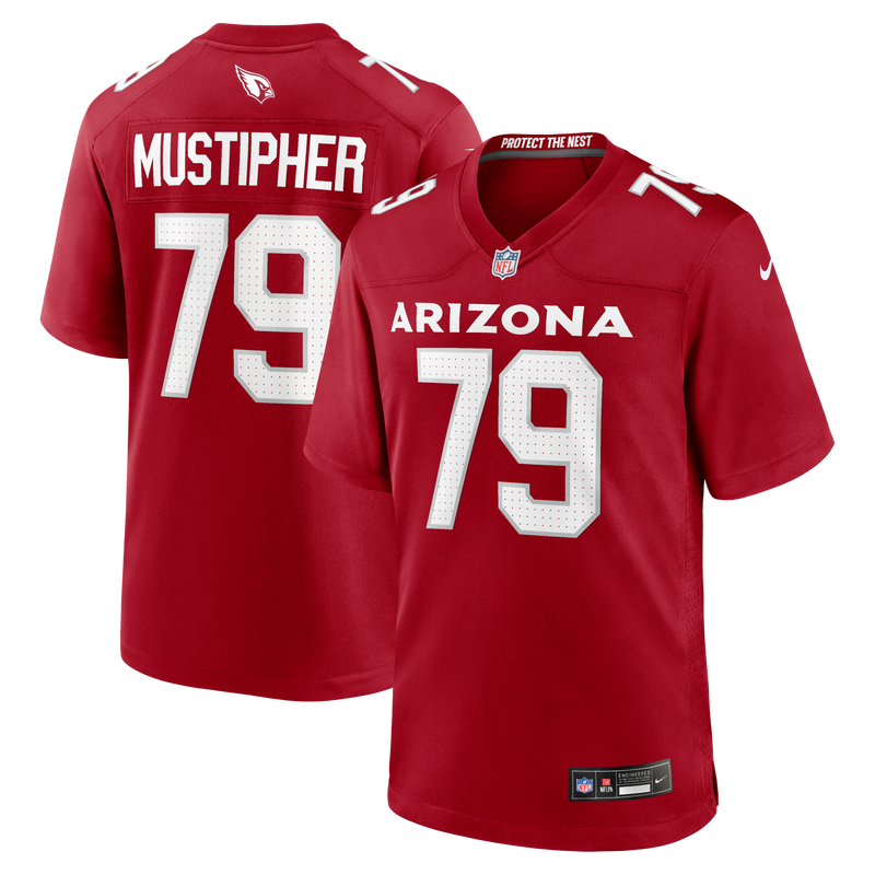Arizona Cardinals PJ Mustipher Cardinal jersey – view 1