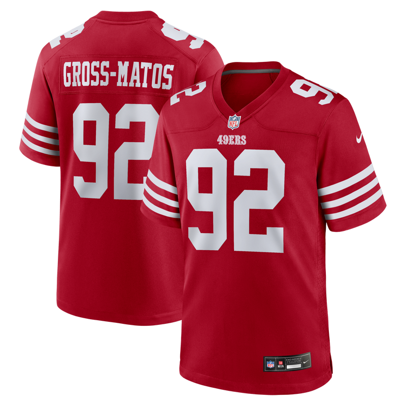 San Francisco 49ers Yetur Gross-Matos Scarlet jersey – view 1