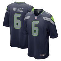 Seattle Seahawks Jalen Milroe Navy jersey – view 2