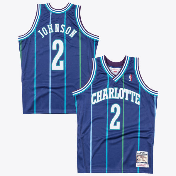 Charlotte Hornets Mitchell & Ness Larry Johnson Authentic Jersey