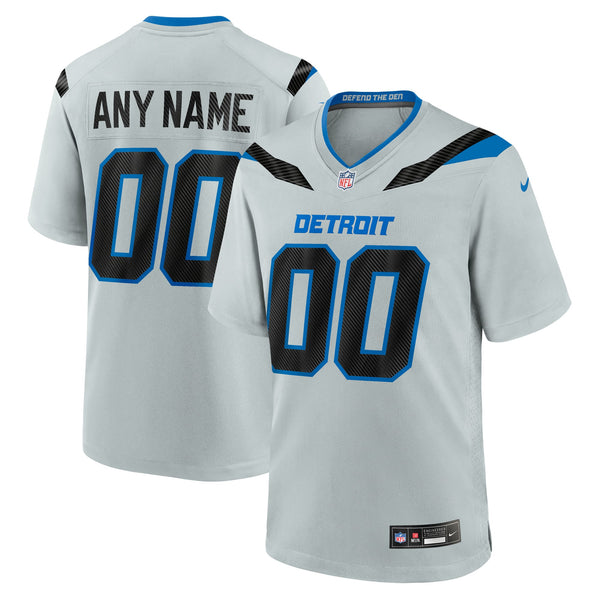 Detroit Lions Nike Silver 2026 Rivalries Collection Game Custom Jersey