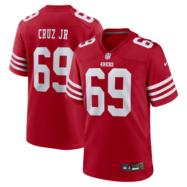 San Francisco 49ers Enrique Cruz Jr. Nike Scarlet Team Game Jersey