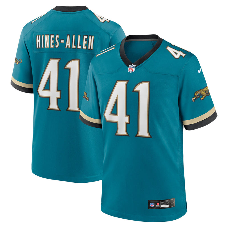 Jacksonville Jaguars Josh Hines-Allen Teal jersey – view 1