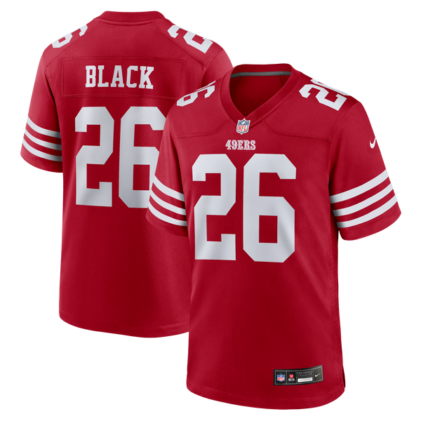 San Francisco 49ers Kaelon Black Nike Scarlet Team Game Jersey