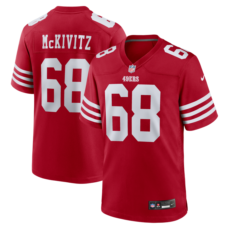 San Francisco 49ers Colton McKivitz Scarlet jersey – view 1