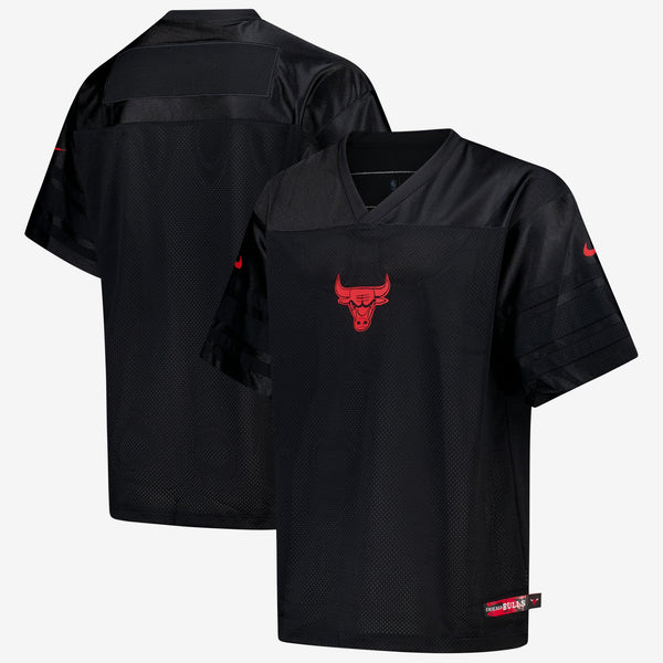 Chicago Bulls Nike Courtside Football Jersey - Black -
