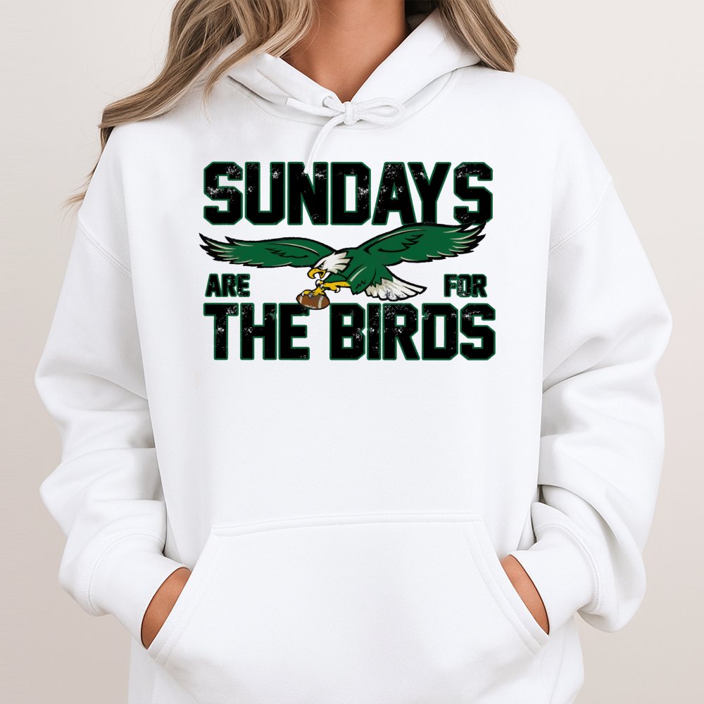Philadelphia Football Hoodie | Sundays Are For The Birds Graphic | Premium Cotton Blend Unisex Sweatshirt | Gift for Philly S