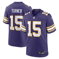 Minnesota Vikings Dallas Turner Purple jersey – view 2