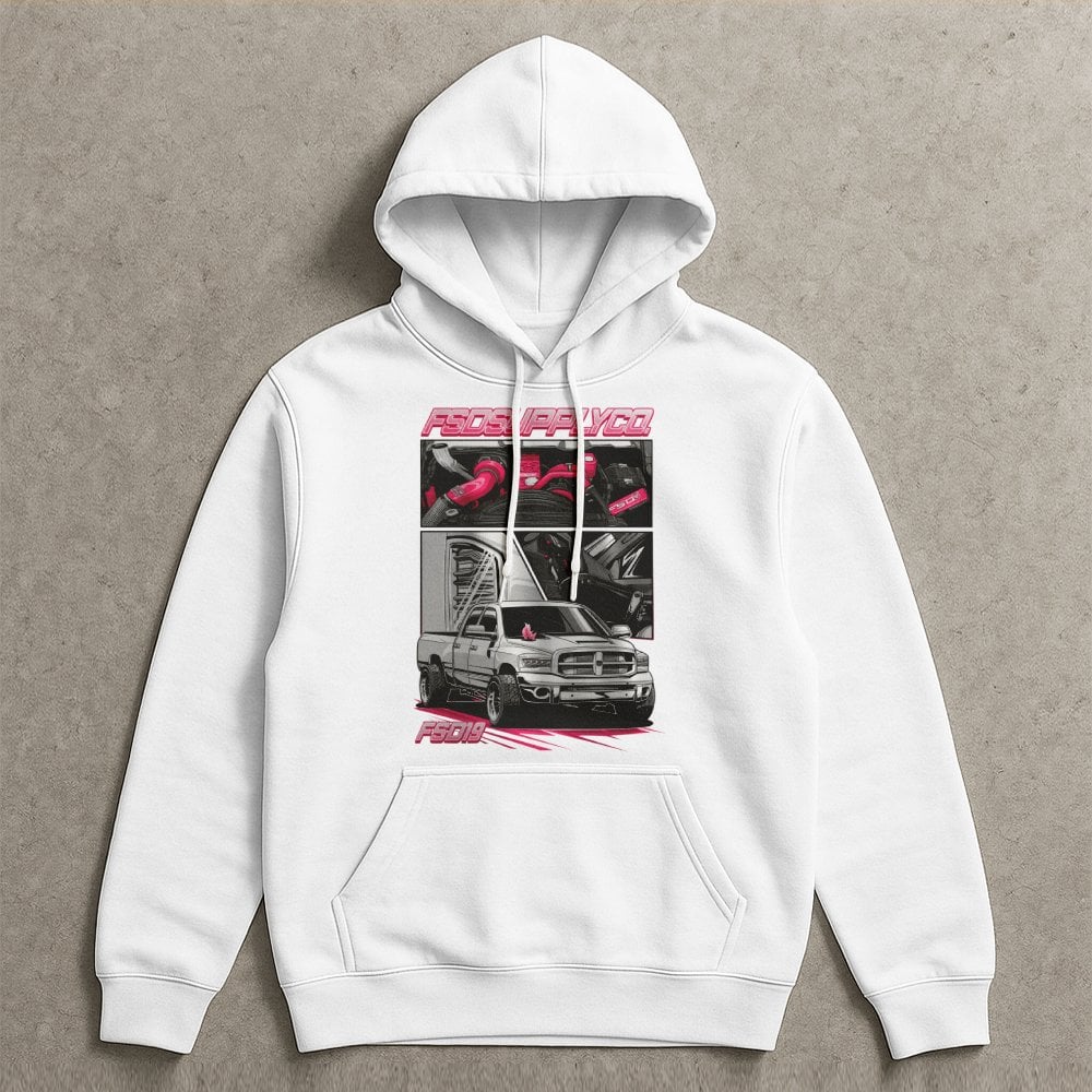 Diesel Truck Graphic Hoodie | Turbo Engine Mechanic Streetwear | Premium Cotton-Poly Blend | Gift For Pickup Truck Enthusiast