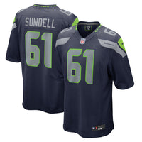 Seattle Seahawks Jalen Sundell Navy jersey – view 2