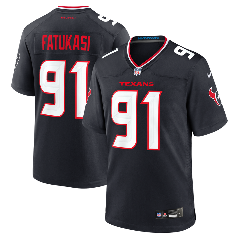 Houston Texans Folorunso Fatukasi Navy jersey – view 1