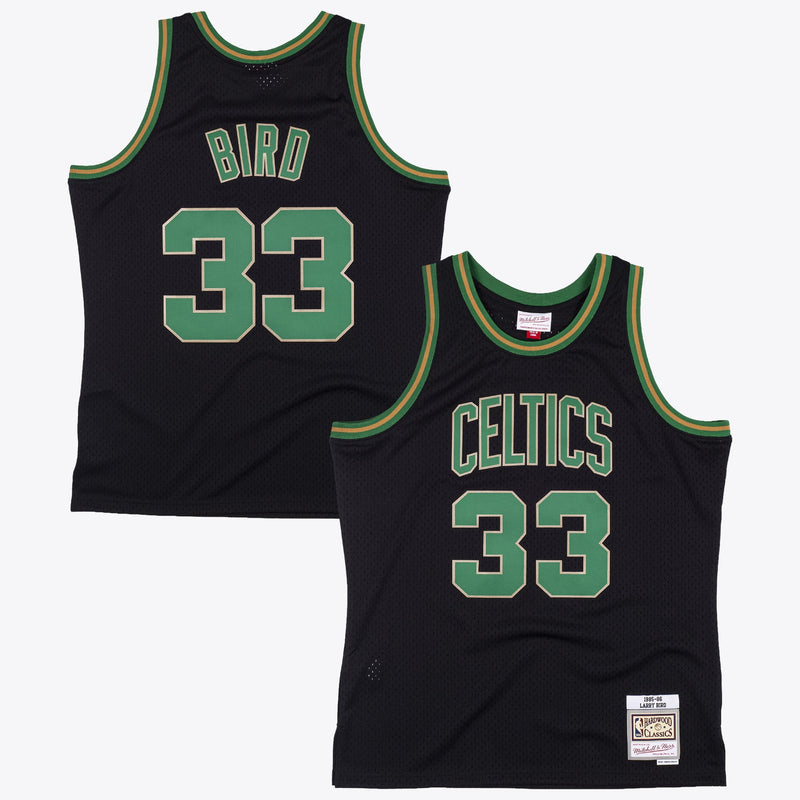 Boston Celtics Mitchell & Ness Larry Bird 1985 Reload Swingman Authentic Jersey - Black