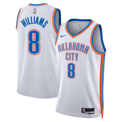 Oklahoma City Thunder Nike Association Edition Swingman Jersey - White - Jalen Williams -