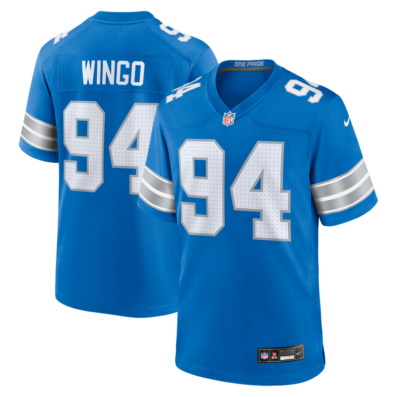 Detroit Lions Mekhi Wingo Blue jersey – view 1