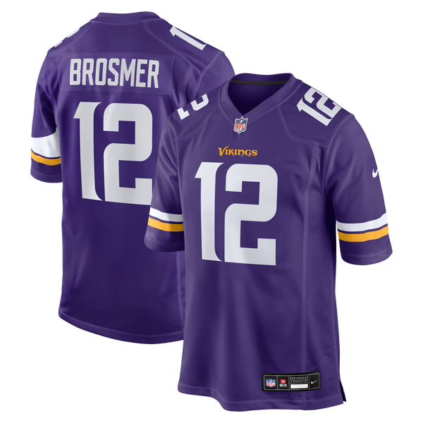Minnesota Vikings Max Brosmer Nike Purple Team Game Jersey