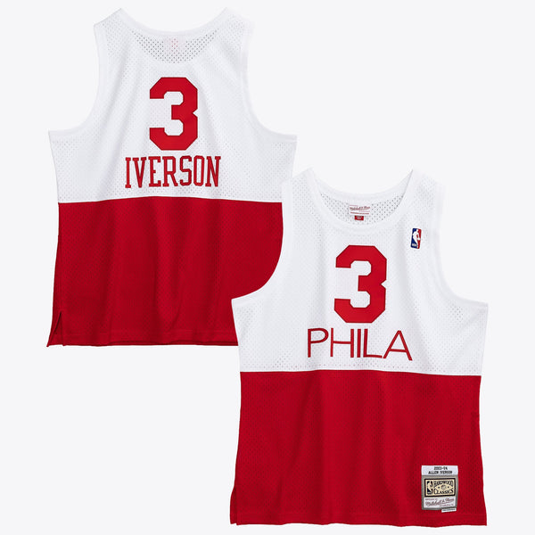 Philadelphia 76ers Mitchell & Ness Allen Iverson 2003 Swingman Authentic Jersey - White/Red