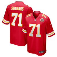 Kansas City Chiefs Josh Simmons Red jersey – view 1
