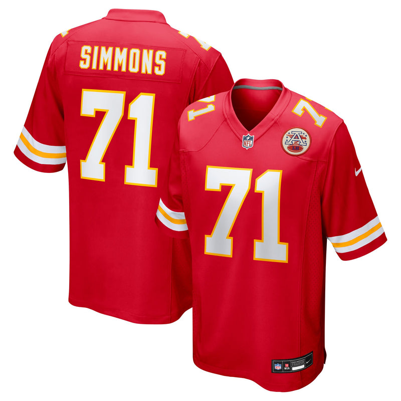 Kansas City Chiefs Josh Simmons Red jersey – view 1