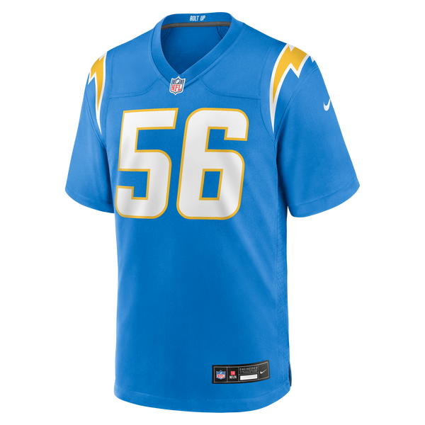 Los Angeles Chargers Kanai Mauga Nike Powder Blue Team Game Jersey